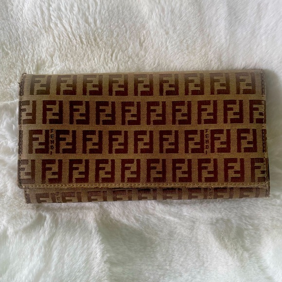 Authentic FENDI Zucca  Canvas Leather Bifold Long Wallet - Picture 3 of 11